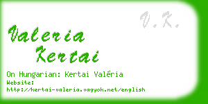 valeria kertai business card