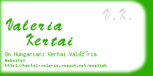 valeria kertai business card